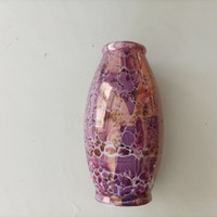 Hollóházi liszteres lila márványmintás váza.