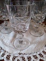Ajka crystal sunflower white wine glasses