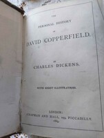 1869-es angliai, londoni kiadású ritka, antik könyv: David Copperfield - Charles Dickens