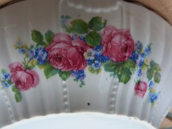 Mz - moritz zdekaneuer, antique large scone bowl, soup bowl with rose pattern