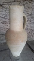 Mediterranean amphora with ears made of light clay