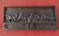 Olcsai Kiss Zoltán fali bronz relief