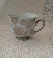 5048 - Nagyon szép ezüst virágos teás-, kávés csésze