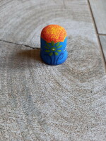 Színes zömök porcelán gyűszű (3,3x2,9 cm, Barcelona)