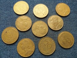 Franciaország 10 db 20 Centime LOT (id74410)