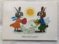 Régi rajzos Húsvéti képeslap - Hajnal Gabriella rajz                          -5.