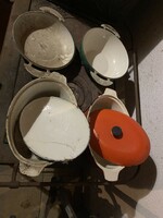 Cast iron pots 4 pcs
