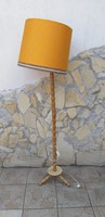 Retro floor lamp turned wooden column industrial artist company Budapest floor lamp