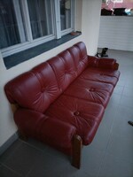 Real leather retro sofa