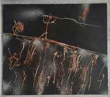 Scholz Erik "Fekete alapon" című festménye 1992