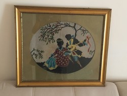 Antique tapestry (early 20th century) in original frame