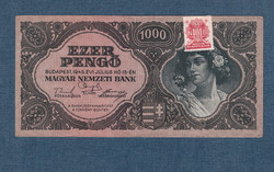 1000 Pengő with 1945 embossing stamp