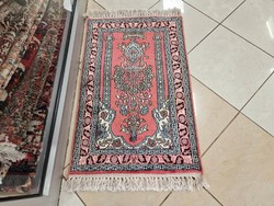 Real cashmere silk 60x105 cm hand knotted Persian rug mm_167