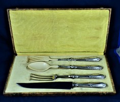 POMPÁS, ANTIK, EZÜST TÁLALÓ KÉSZLET, PÁRIZS, CA. 1860!!!