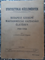 BUDAPEST SZEREPE MAGYARORSZÁG GAZDASÁGI ÉLETÉBEN  1925 - 1934