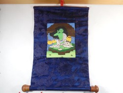 Tara thangka Tibetan Buddhist female deity earth goddess hand painted embroidered fabric silk picture