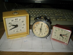 Alarm clock, for parts, 3 pcs., sevani, cloth, kinzle