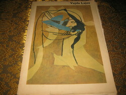 Lajos Vajda folder, with foreword by Stefania Mándy, 12 offset graphics, 29 x 42 cm