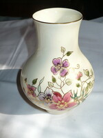 Richly painted Zsolnay vase