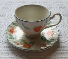 Johnson Brothers angol porcelán teás kávés 2 részes szett csésze csészealj tányér eper szamóca minta