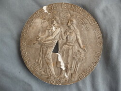Antik plakett modell gipsz modell Beck Ö. Fülöp műtermébőlirodalmi díj 1932  plakett gipsz minta