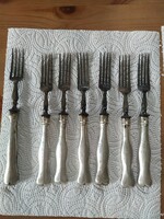 Silver-handled / silver-plated antique cutlery knife fork