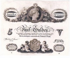 Ausztria 5 Osztrák-Magyar gulden1841 REPLIKA  UNC