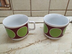 Zsolnay, large polka dot mug cup 2 pieces for sale!
