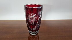 Lead crystal vase 21 cm high