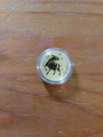 Gold lunar III 2020 ox szín arany érme. 1/10  oz