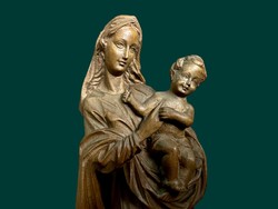 Madonna and baby Jesus is a wonderful carved beechwood statue