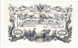 Ausztria 50 Osztrák-Magyar gulden 1851 REPLIKA  UNC
