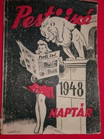 1948. Pest yearbook calendar (ludas matyi type) according to very rare pictures