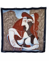 Picasso vintage women's scarf 82x84 cm. (3364)