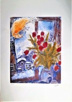 Szemet gyönyörködtető Chagall litográfia