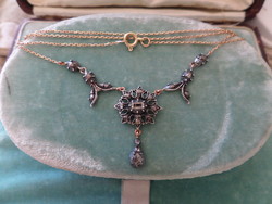 Gyémántos antik arany kolié / nyakék / nyaklánc
