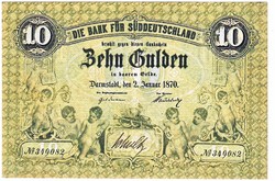 Német államok 10 gulden /német forint/ 1870 REPLIKA