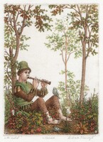 Artner Margit - Az erdő 18 x 13.5 cm rézkarc