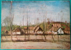 Gyula Rudnay's painting: Nagybábonyi street, 1921 - postcard from the calendar