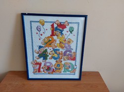 (K) cute tapestry-like picture for children with a 36x42 cm frame