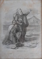 Tyroler József (1822-1854): Heimkehr (Homecoming), 1851 - Steel Engraving
