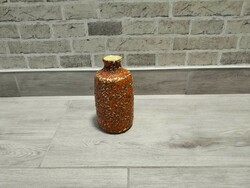 Narancssárga okker  iparművészeti kerámia váza 29.5 cm (IF594)