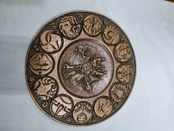 Bronzed metal wall plate