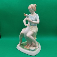 Ravenclaw goose stuffing girl figurine