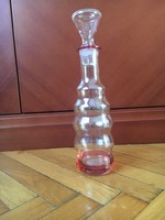 Irizáló üveg butélia dugóval, (eozinos)