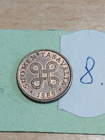 HUF 30 / piece Finland 1 penny 1969 8.