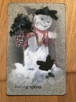 Antique snowman New Year's card