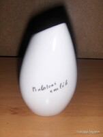 Balatoni emlék feliratú Aquincum porcelán váza (20/d)