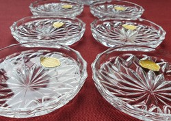 Német ólomkristály kristály üveg tálka tál tányér szett kompót savanyúság
