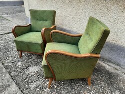 Neo-baroque armchair 2 pieces together 24e ft, beautiful bent hardwood armrests